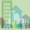 An illustration showing different types of housing including high rise and low rise