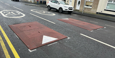 Picture of speed cushions