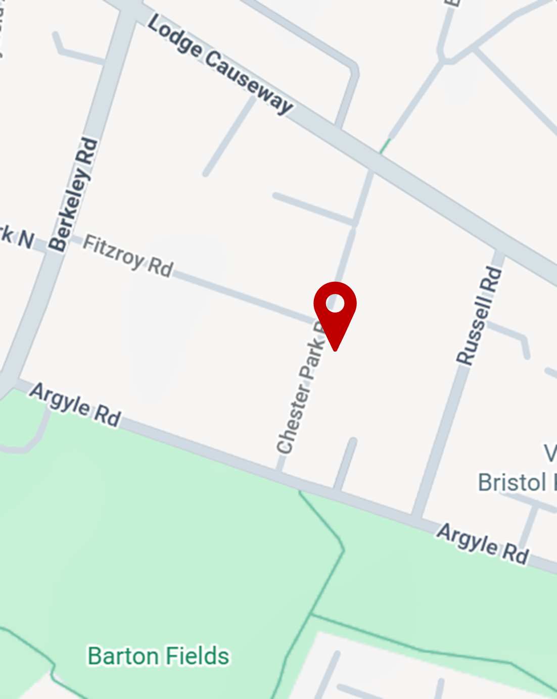 Chester Park Road Tree Location