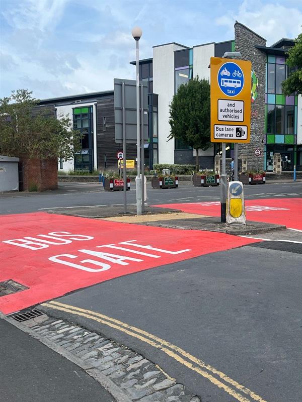 A bus gate