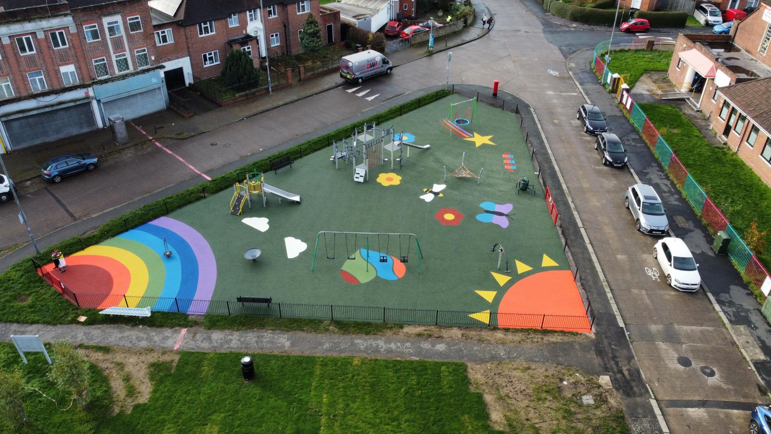 The new playground at the top of Filwood Broadway