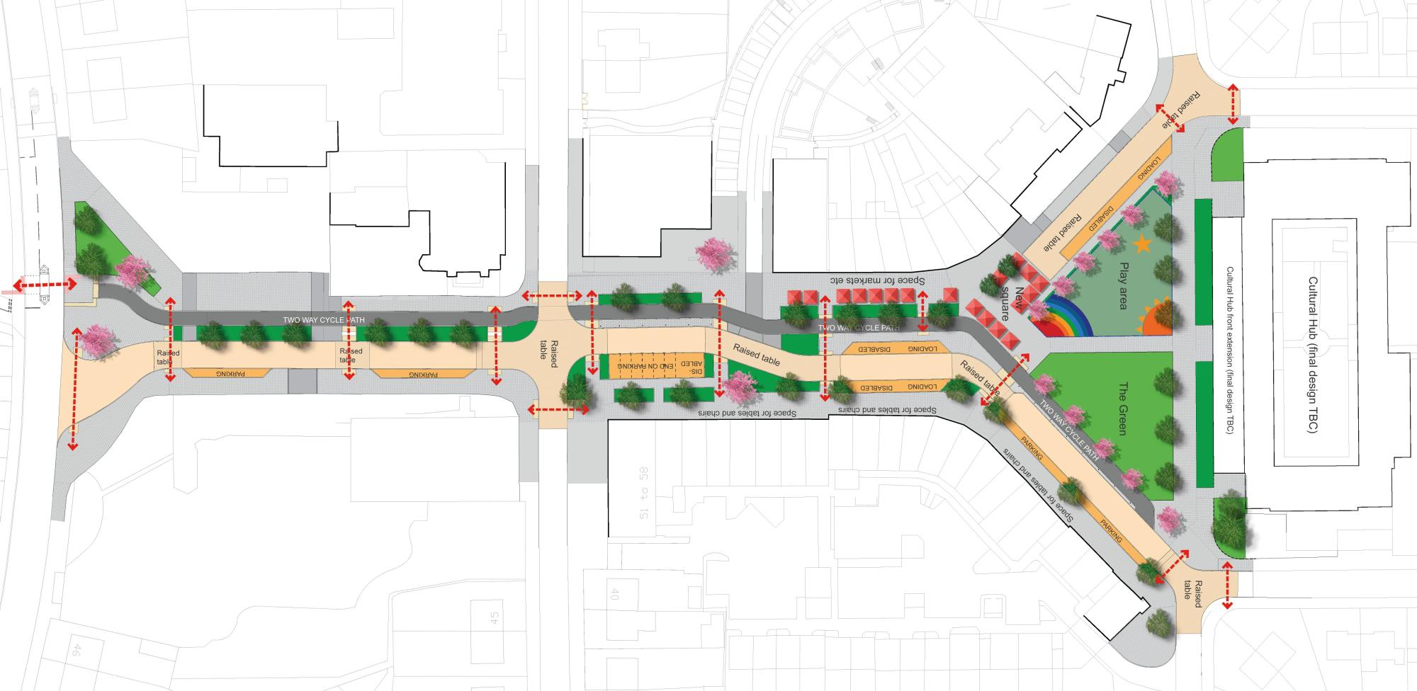 Proposed design to improve Filwood public realm