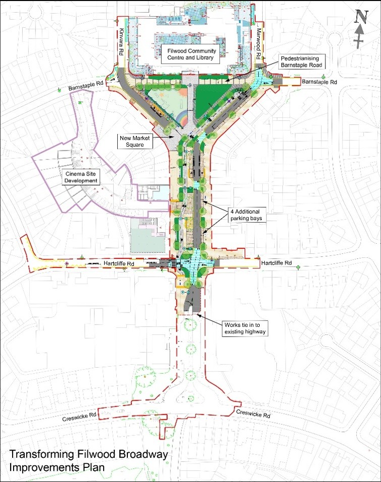 Proposed design to improve Filwood public realm