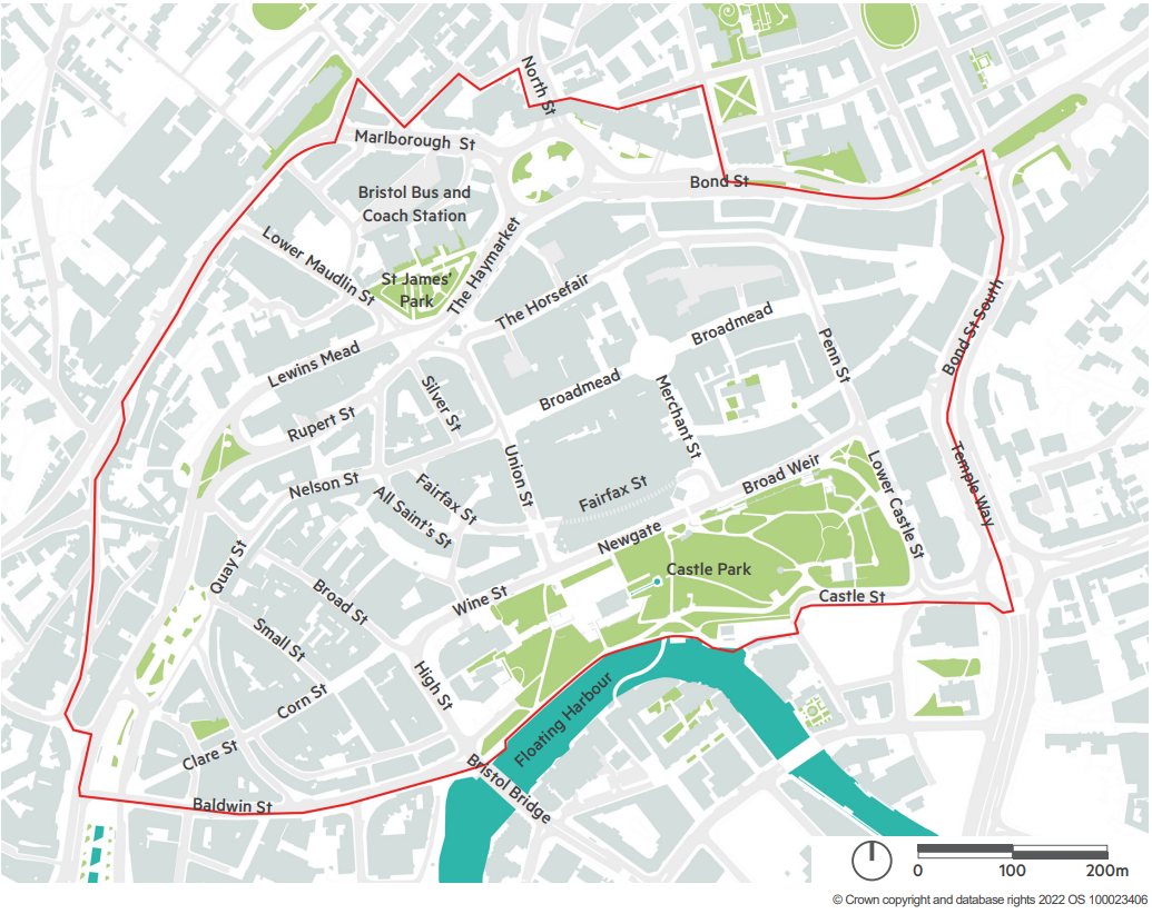 Area the Broadmead Neighbourhood Design Code SPD covers