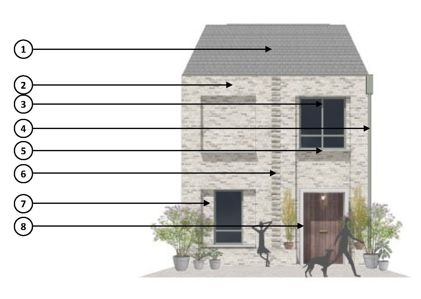 Proposed front house elevation