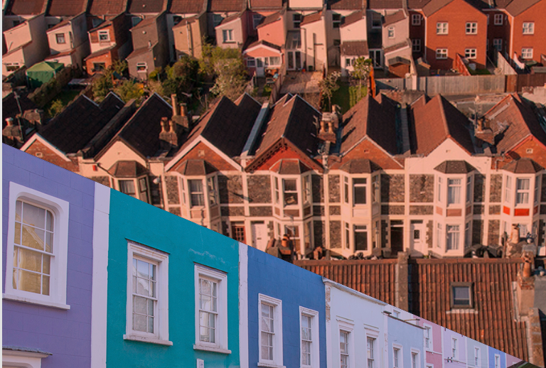 Decorative image of houses