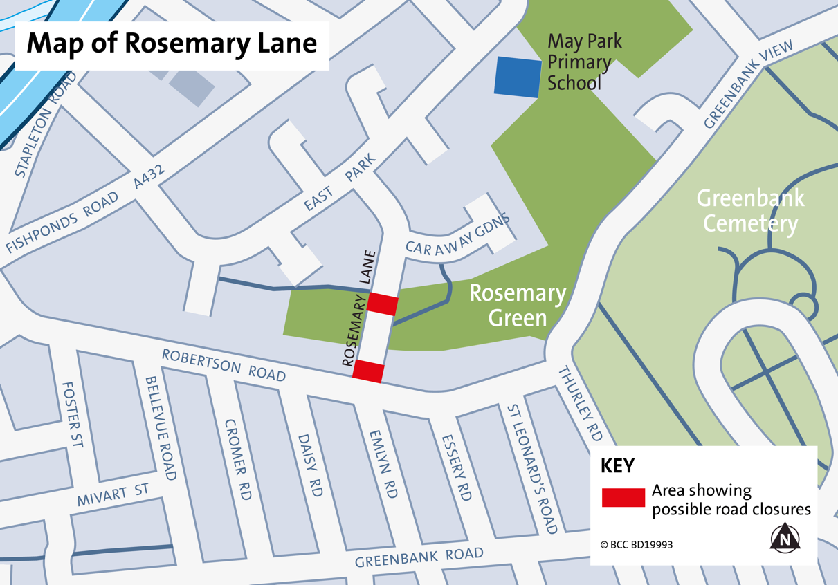 Map of Rosemary Lane