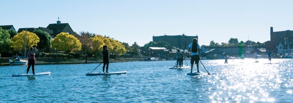 Paddle Boarding in sun