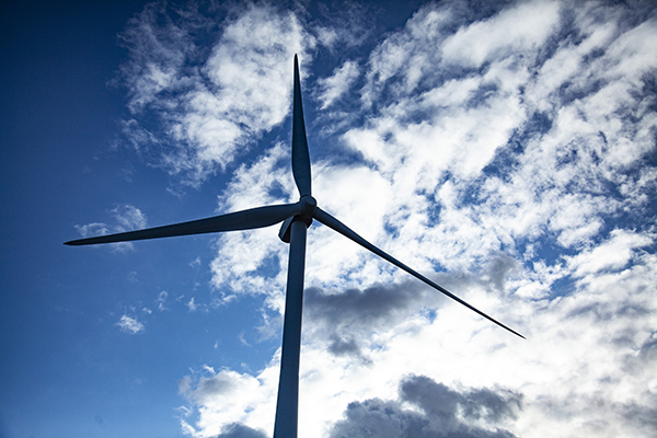 A wind turbine in Avonmouth